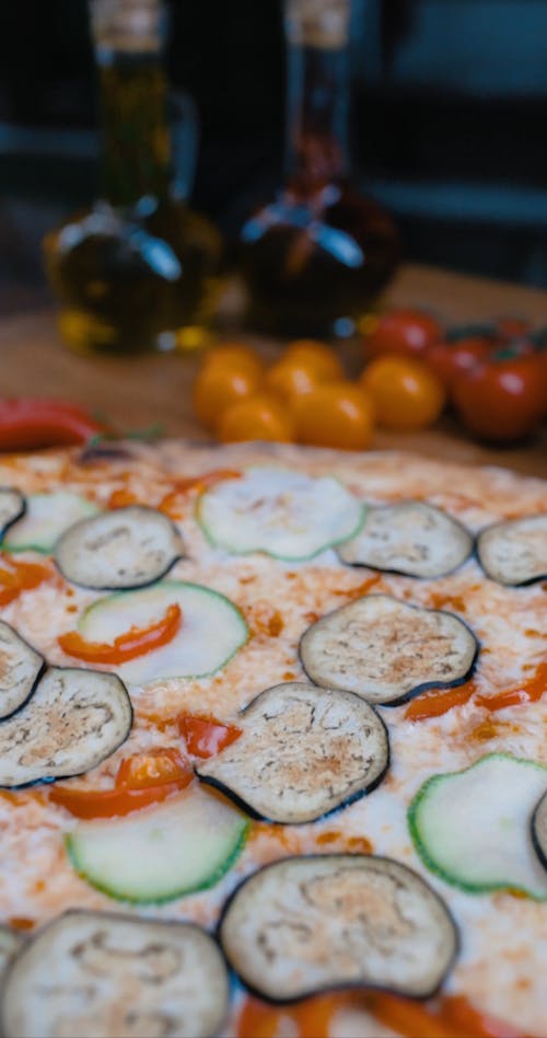 Close-up Shot of a Pizza