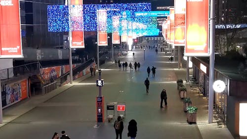 A Time-Lapse of People Walking on a Street