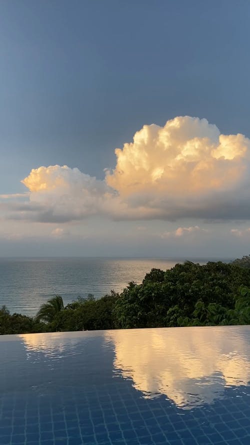 Infinity Pool on Sunny Day