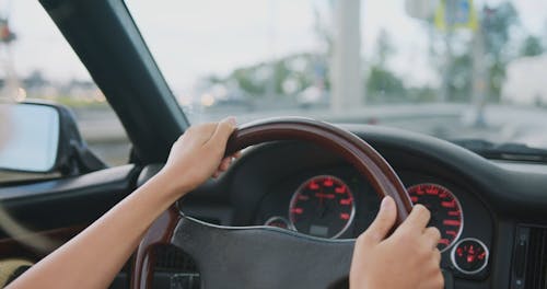 Woman Driving a Car