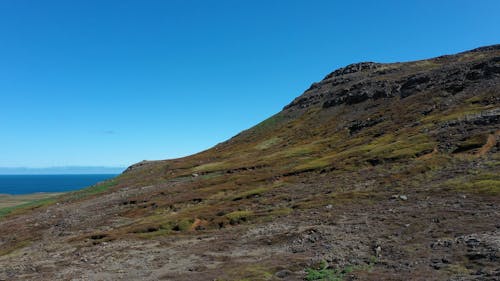 View of a Mountains and Lake Shore