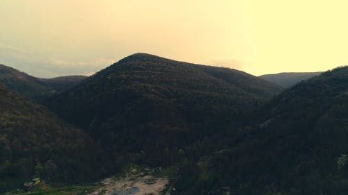 High Angle View of Mountain Ridges