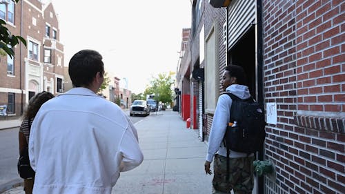 Friends Walking in the Street 