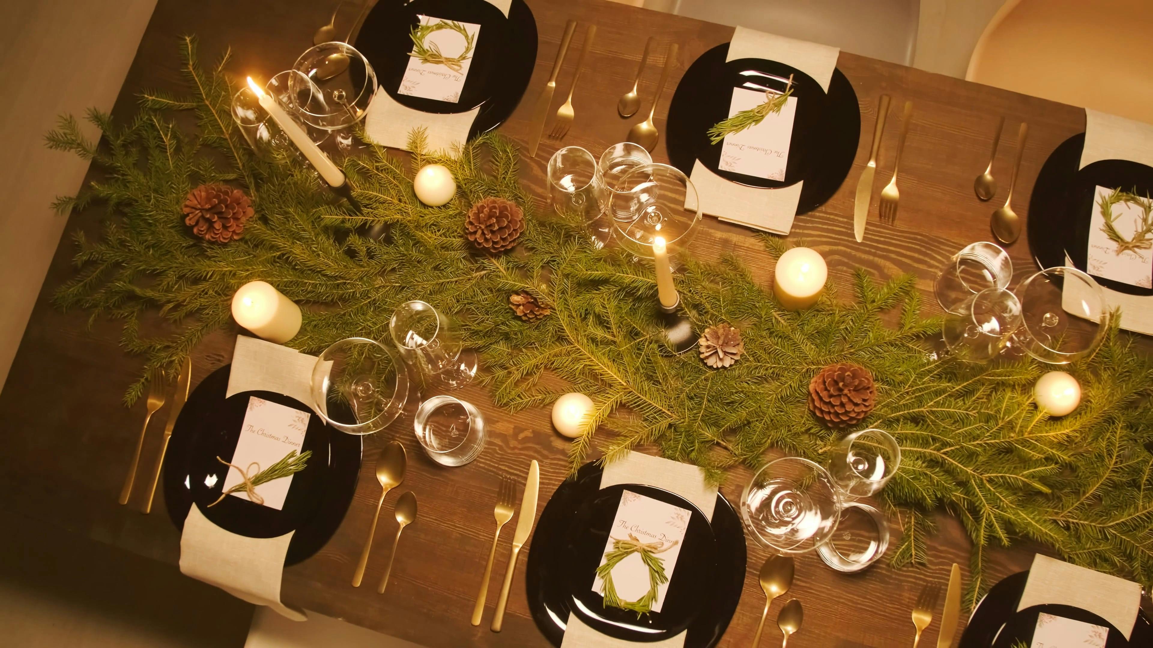 Christmas Table Set-up Free Stock Video Footage, Royalty-Free 4K & HD