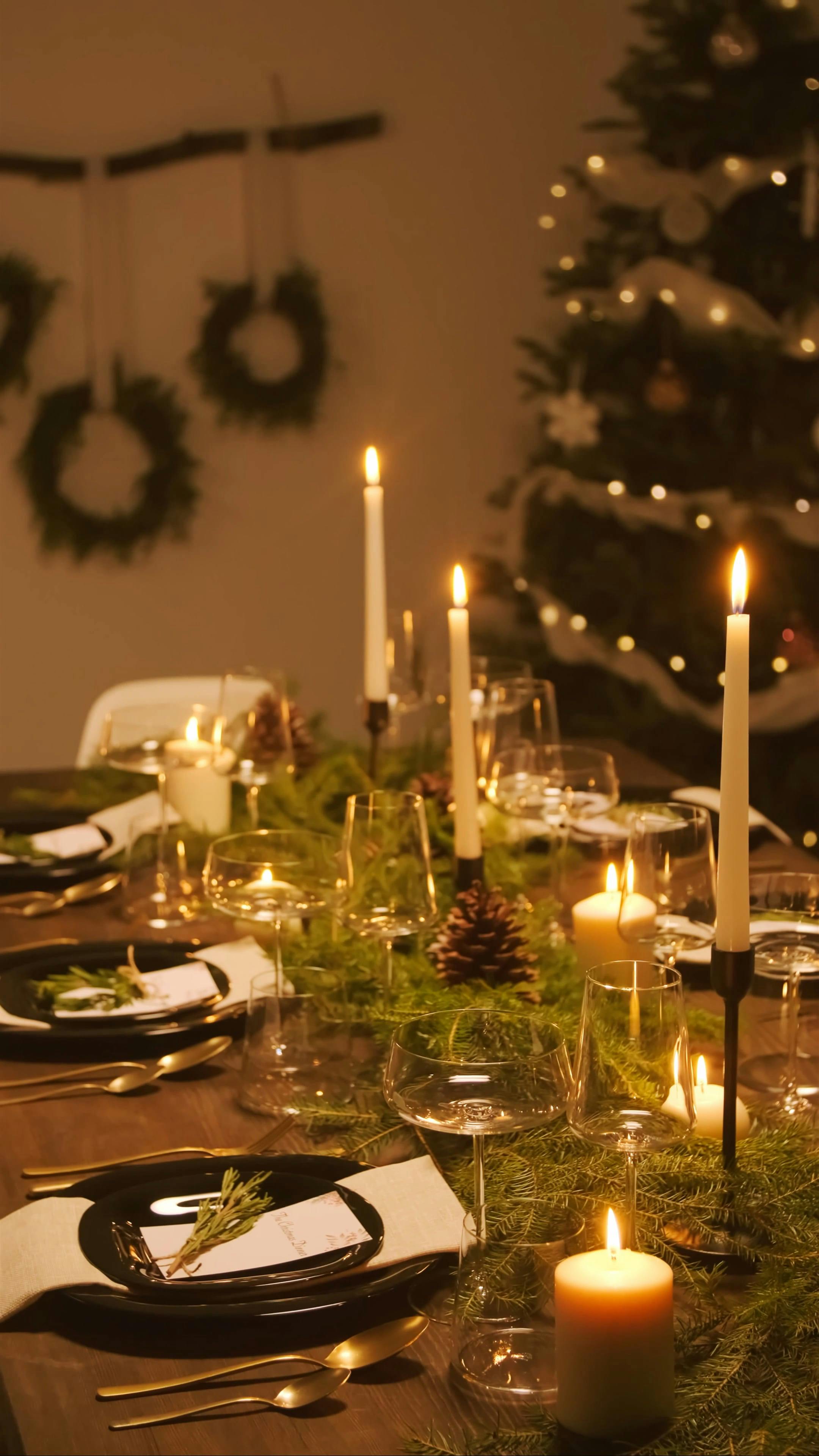 Christmas Table Set-up Free Stock Video Footage, Royalty-Free 4K & HD
