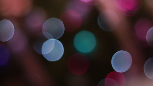 Extreme Close up of Flashing Christmas Lights