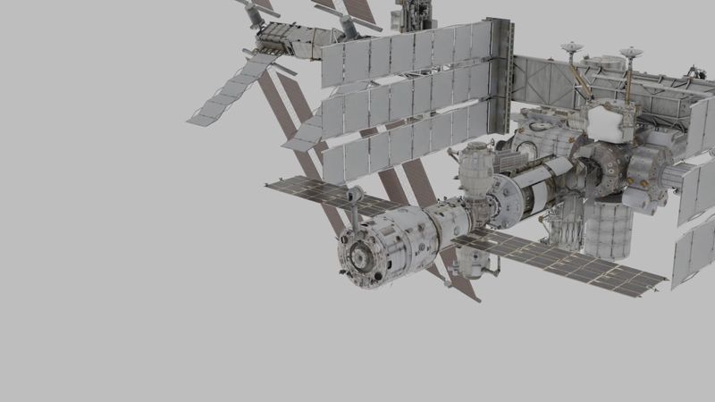 A 3D Animation of the International Space Station Free Stock Video ...