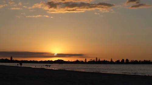 Time Lapse of Sundown at the Beach