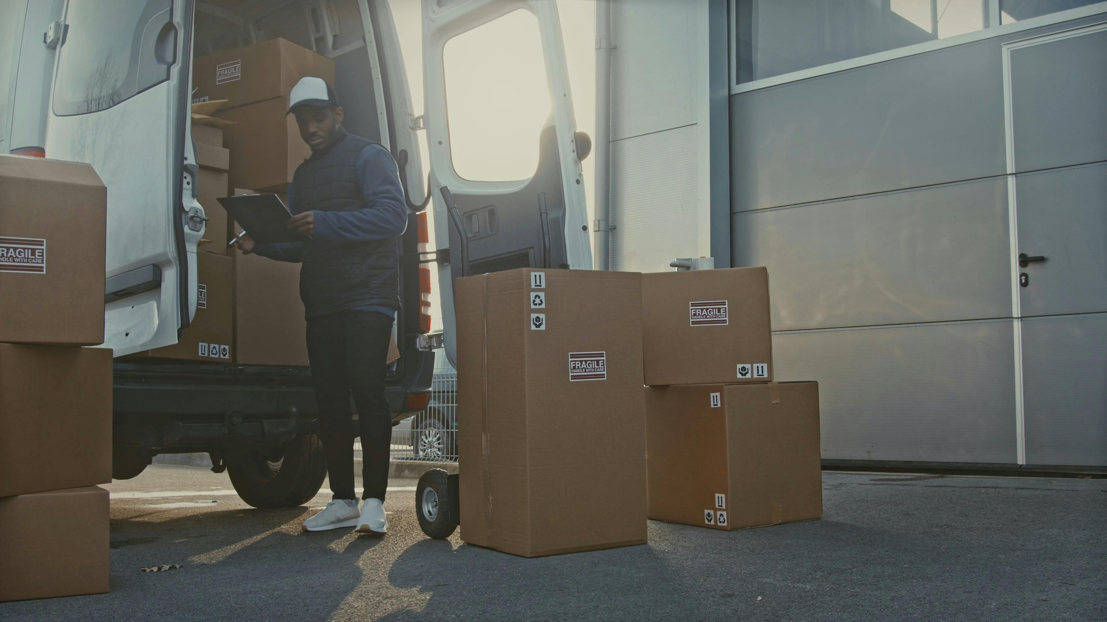 Person Delivering a Package · Free Stock Video