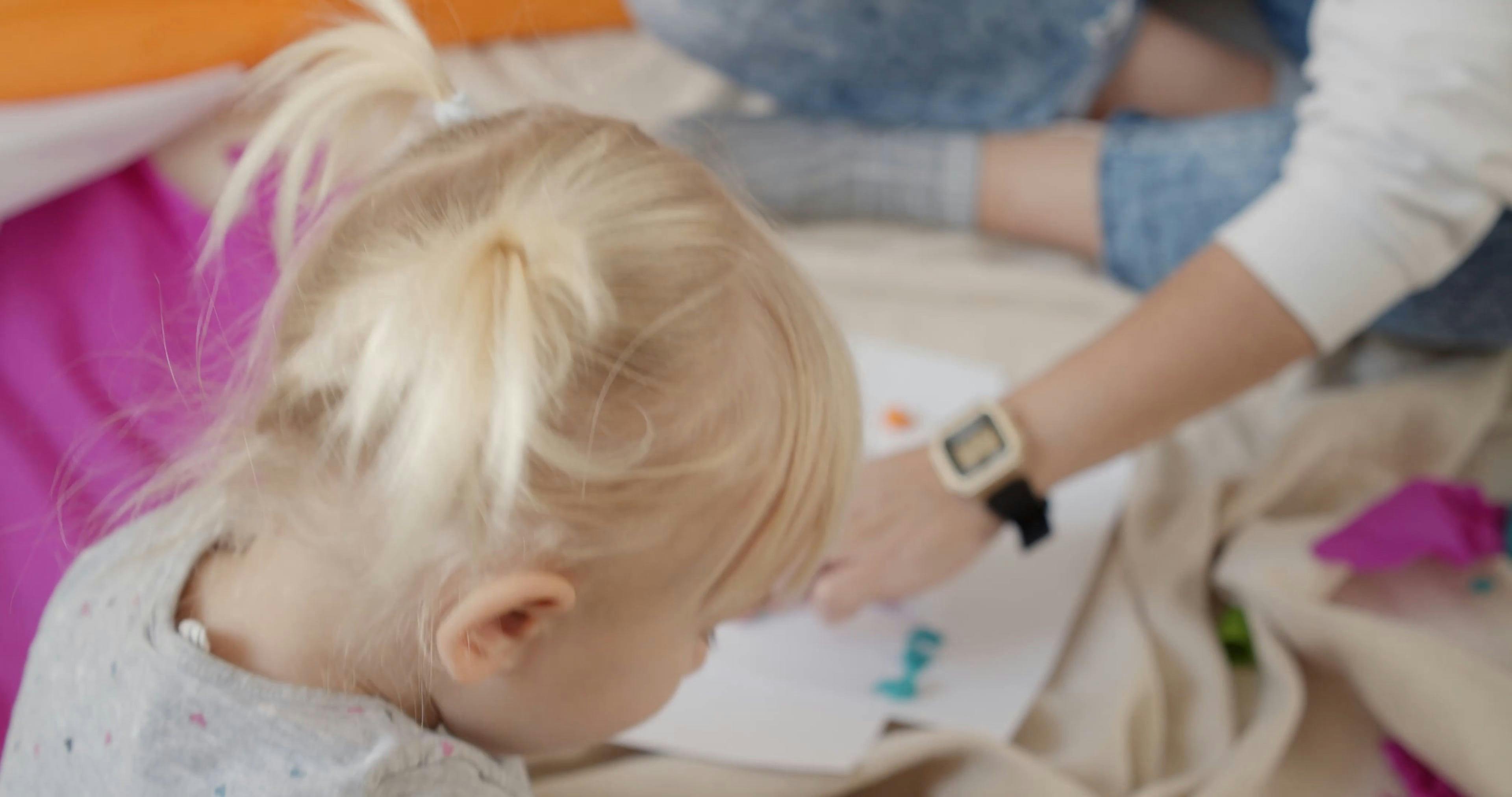 Kid Putting Blanket over a Woman · Free Stock Video