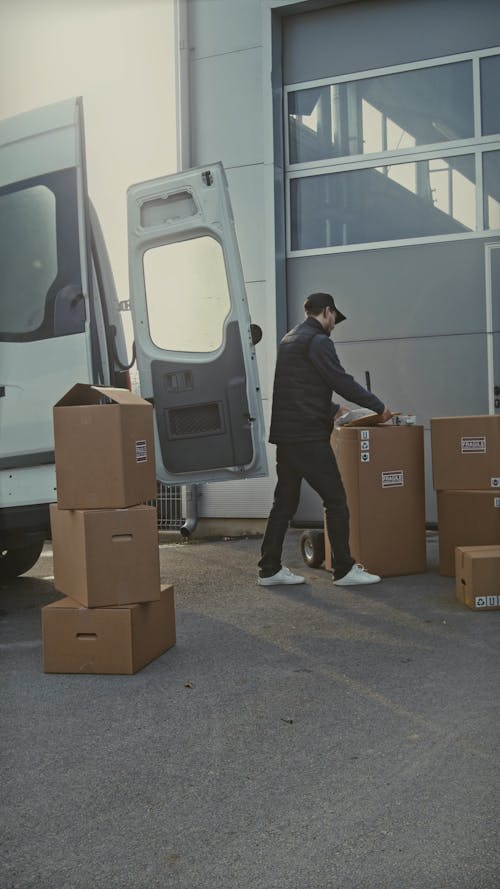 Man Loading a Delivery Truck