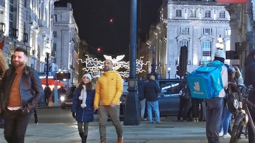 Crowded Street In London