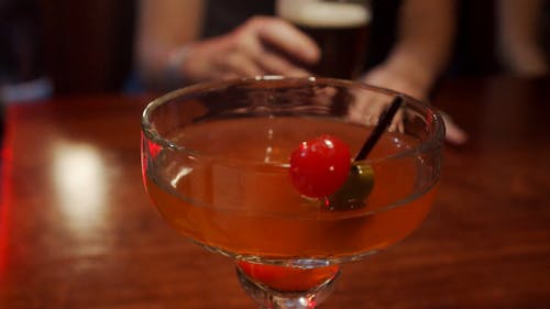 Close-up Shot of a Cocktail Drink