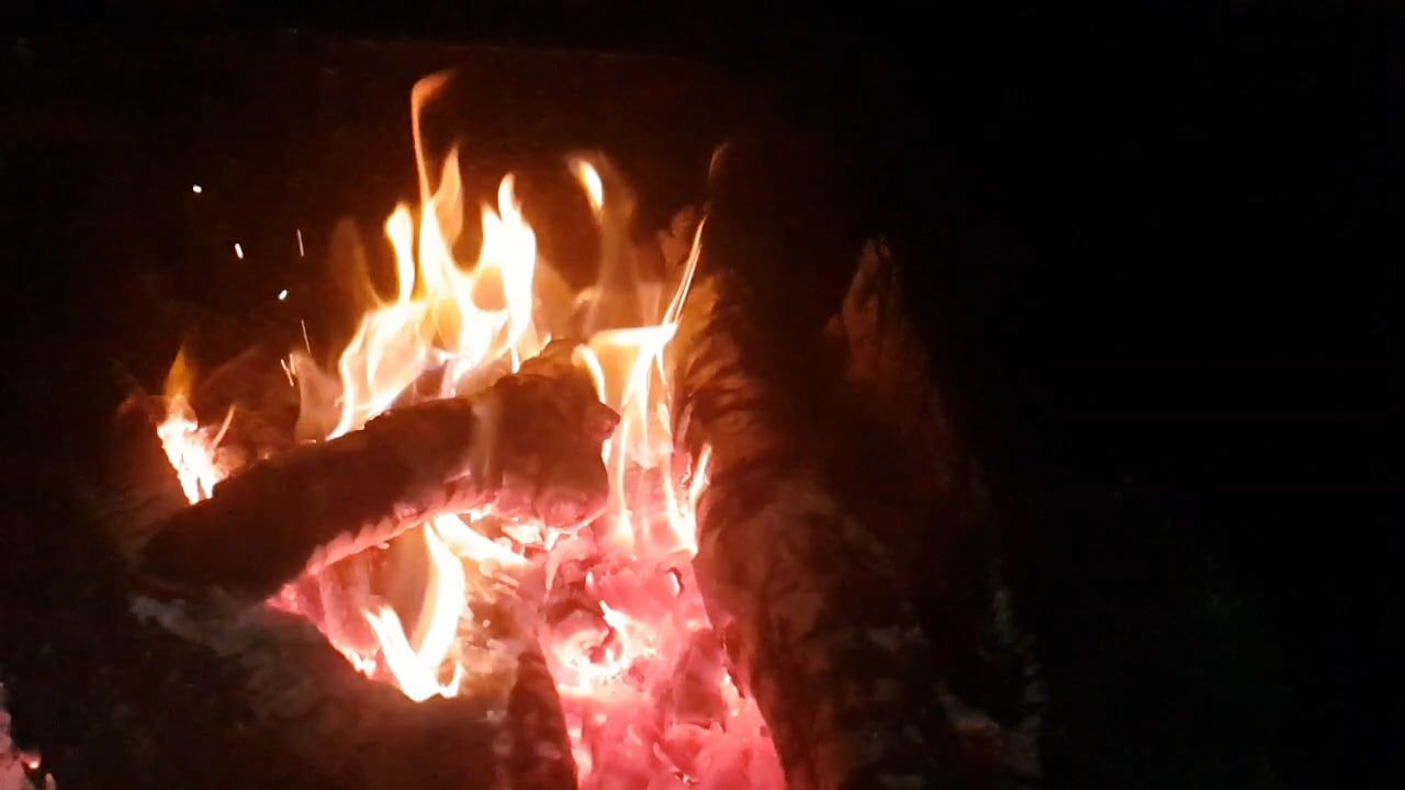 Burning Woods On A Fireplace For Heat And Light Free Stock Video ...