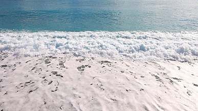 drone footage of the beach