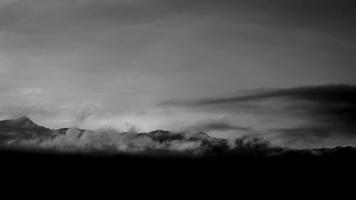 Black and White Time Lapse of Clouds