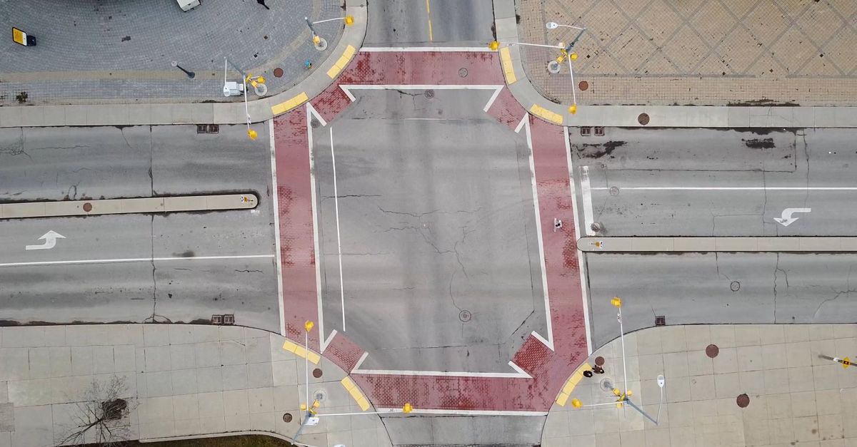 Empty Traffic Intersection Empty Road Intersection Free Stock Video Footage, Royalty-Free 4K & HD ...