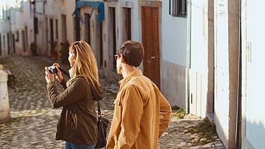 woman taking pictures of the place