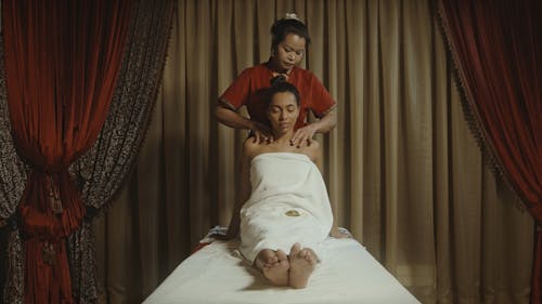 Woman Receiving Body Massage