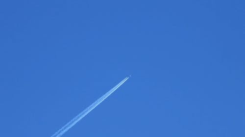 Jet Plane Flying on Blue Sky