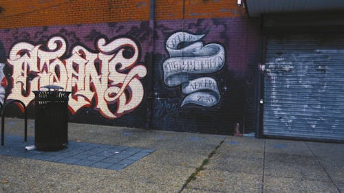 Close-up Shot of a Graffiti