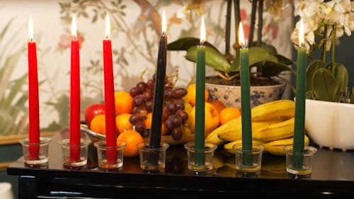 Lighting Seven Candles During Kwanzaa