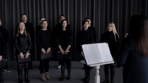 Pianist and Choir Rehearsing Free Stock Video Footage, Royalty-Free 4K ...