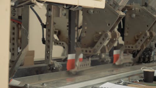 Close Up View of a Machine in a Factory