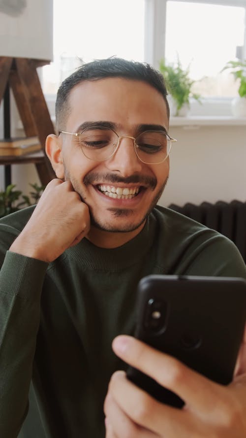 Man in a Video Call Doing Hand Gestures