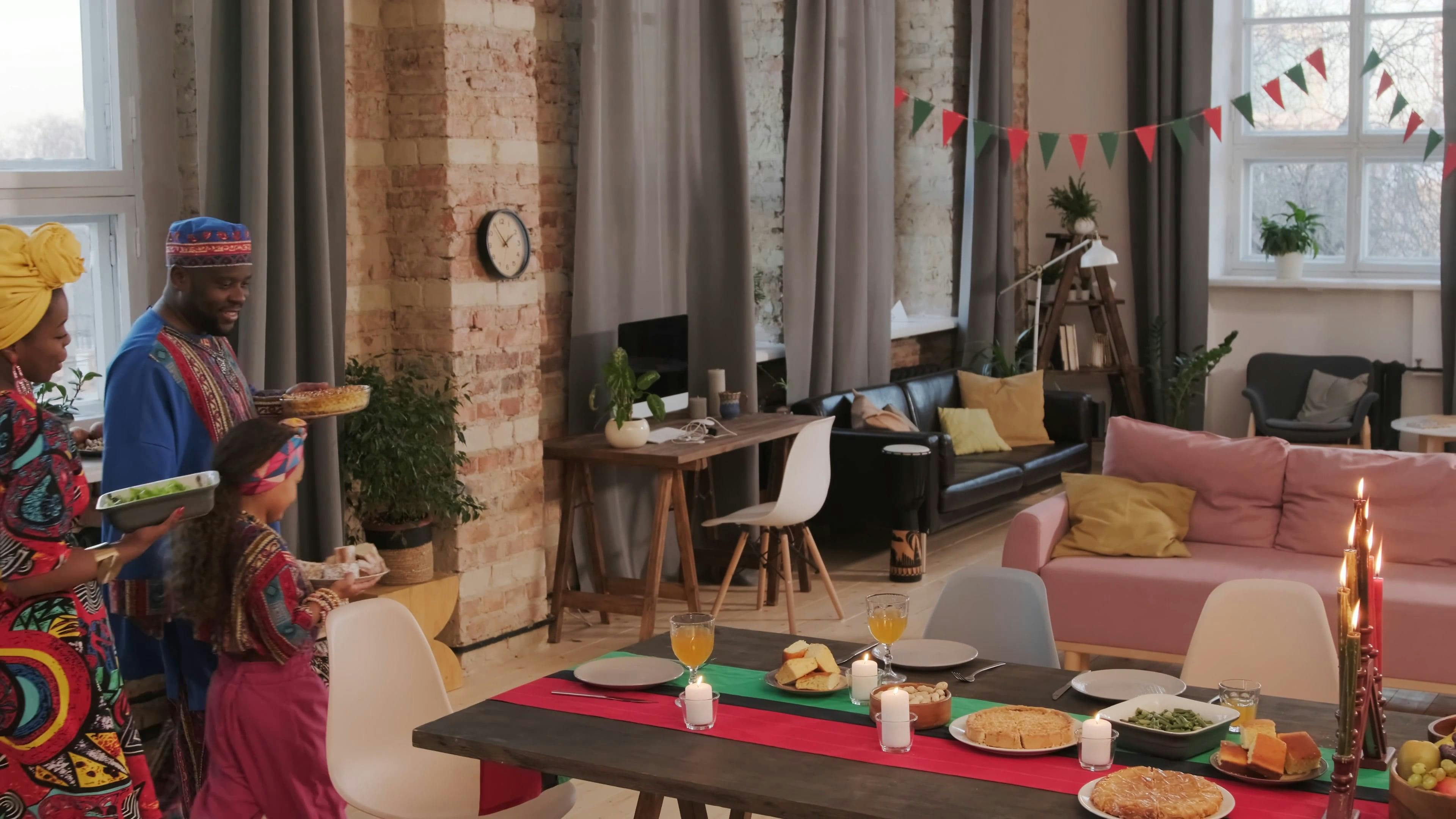 Video Of Family Putting Food On Table · Free Stock Video