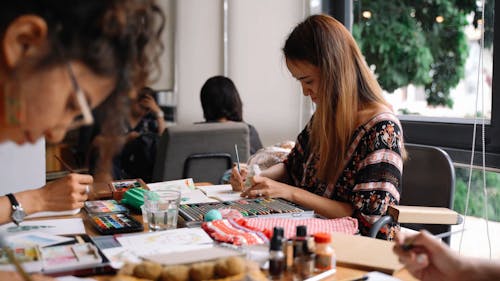 Young Woman at Art Class