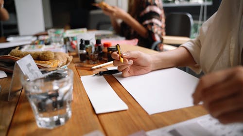 Woman Doing Calligraphy