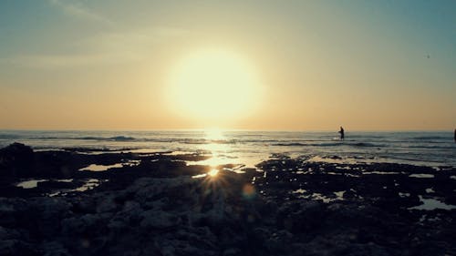 View of the Majestic Sun on the Beach