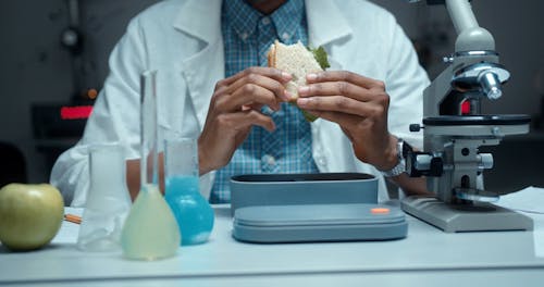 Man Eating his Sandwich 