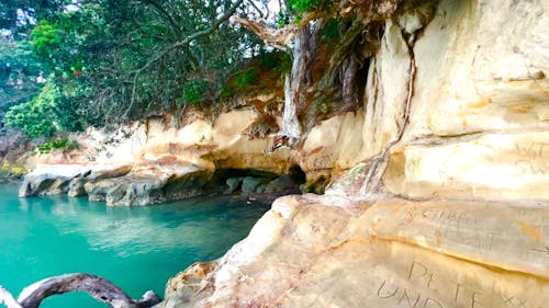 View of the Blue River and a Cave