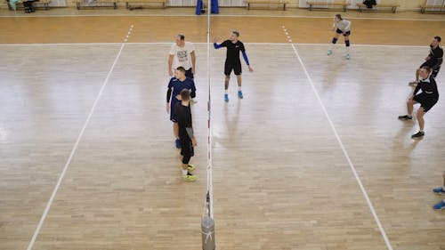 Athletes Playing Volleyball 