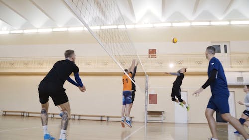 Men Playing Volleyball