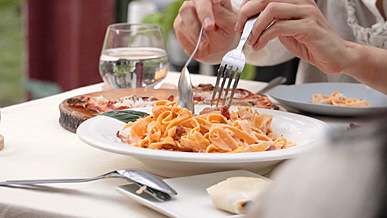 close up video of a pasta