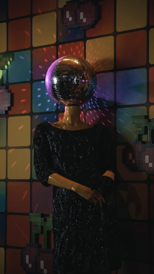 Disco Mirror Ball In Mannequin Head