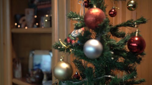 Ornate Christmas Tree Inside Room