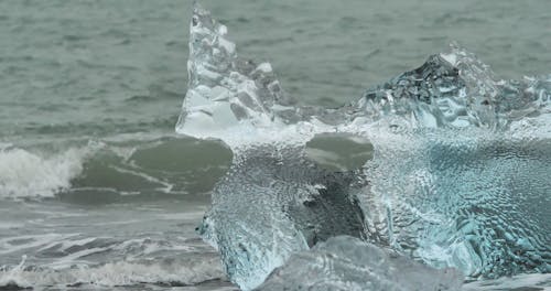 Melting Ice on the Seashore
