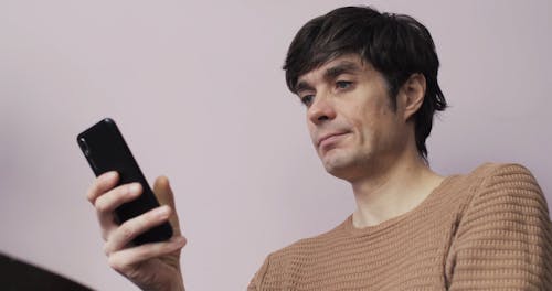 Close Up Video of a Man Showing Facial Expressions