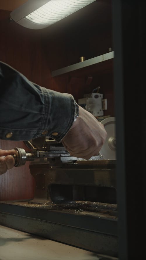 Man Using a Grinder