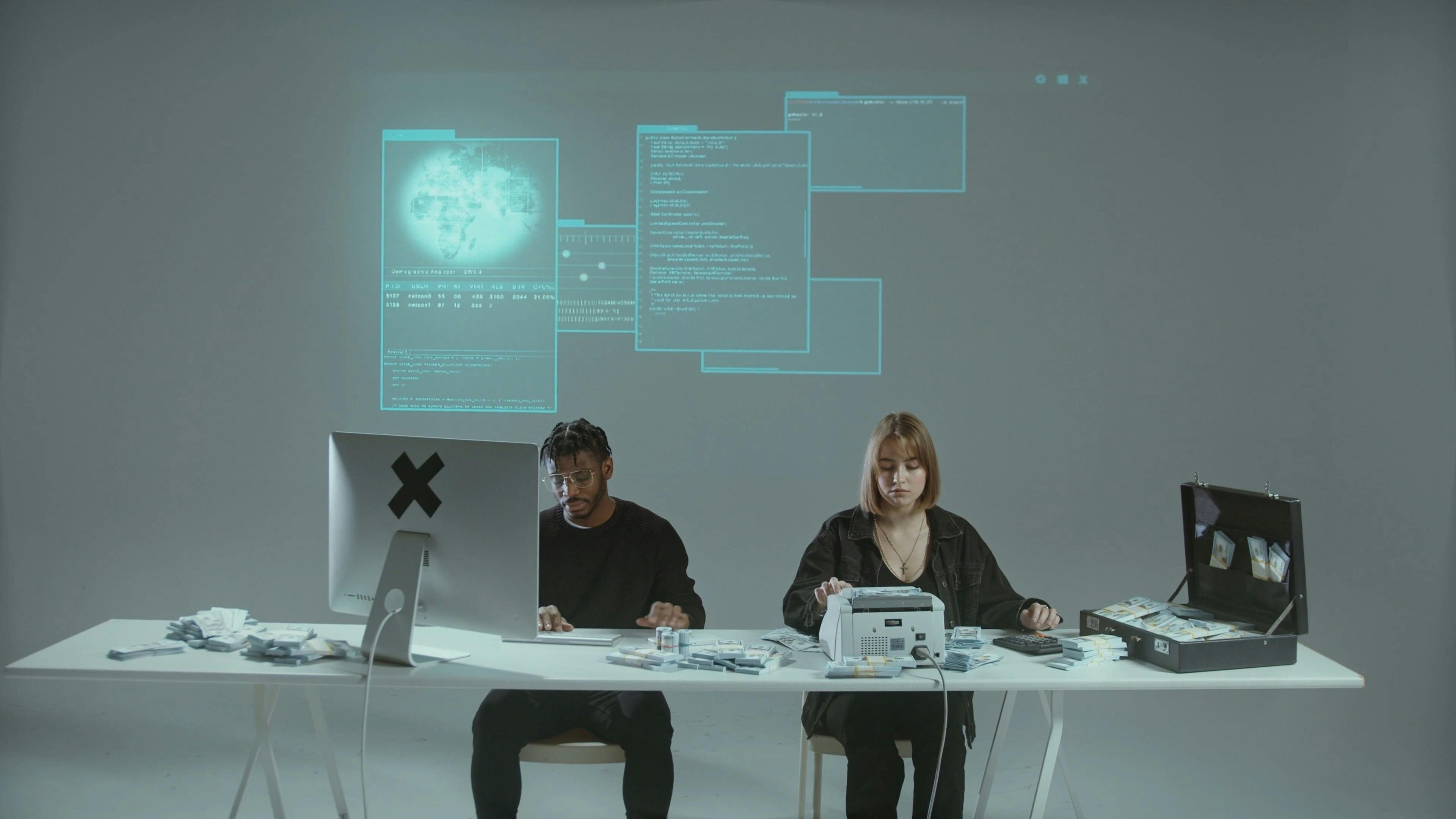 Hackers Typing on the Computer · Free Stock Video