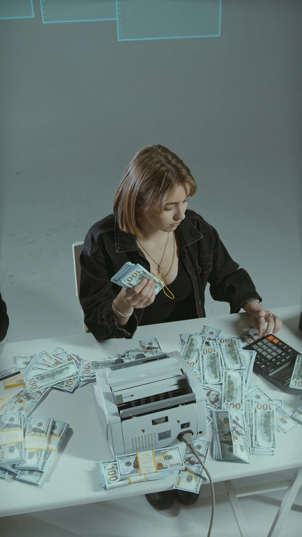 a-woman-counting-money-free-stock-video