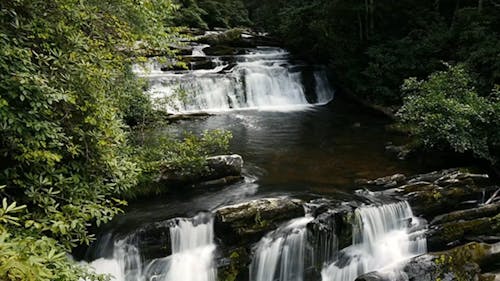 Cascading Water in a Rocky River