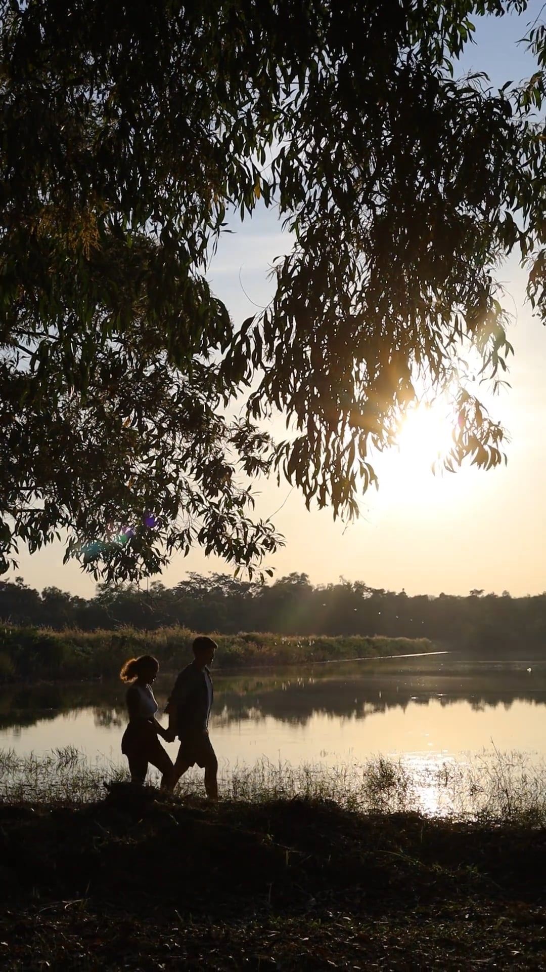 A Couple Walking Beside the Lake Free Stock Video Footage, Royalty-Free ...