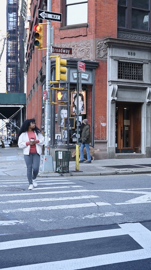 Woman Crossing the Street