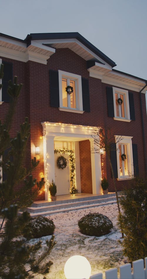 Beautiful Home Decorated on Christmas Eve