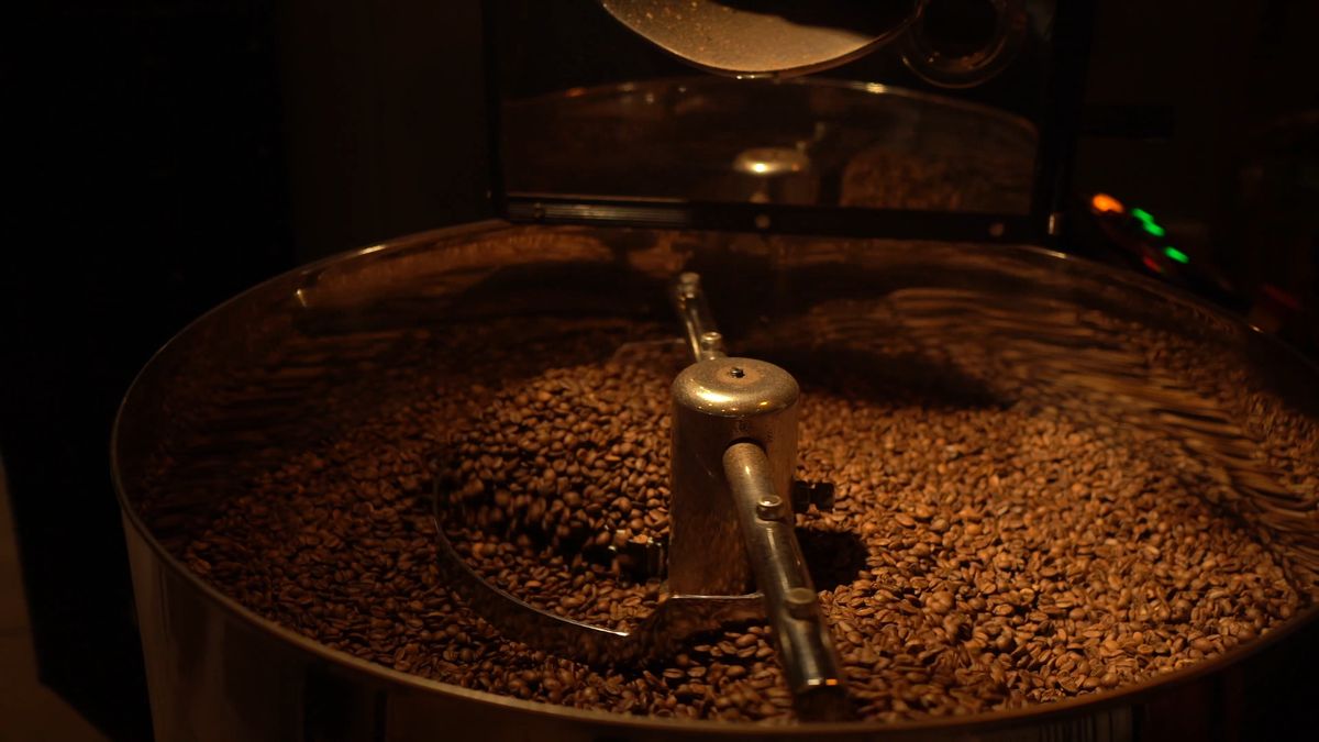 Coffee Beans in Spinning Machine Free Stock Video Footage, Royalty-Free ...
